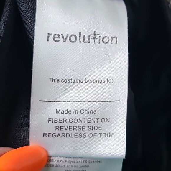 Girls LC Revolution Dancewear Unitard Black Holographic Foil Sequins Leotard - Picture 10 of 11